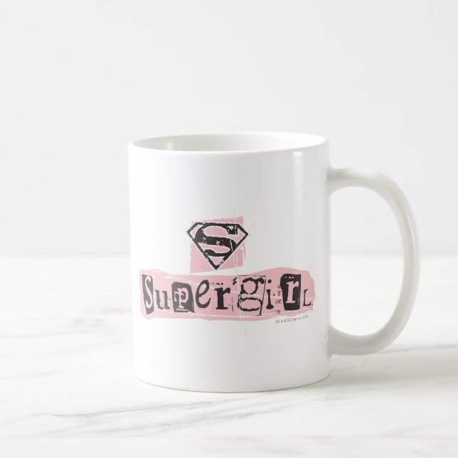 Mug Note de rançon du logo Supergirl (Droite)