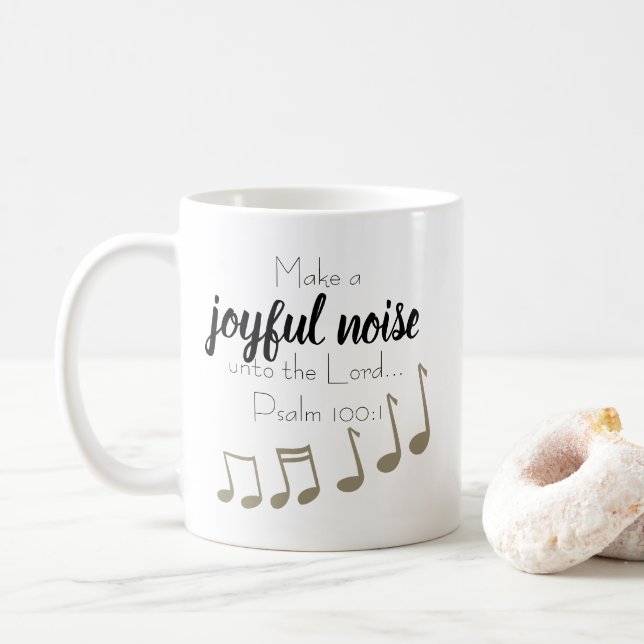Mug Note musicale Chanteur musicien Guitariste Drummer (Avec donut)
