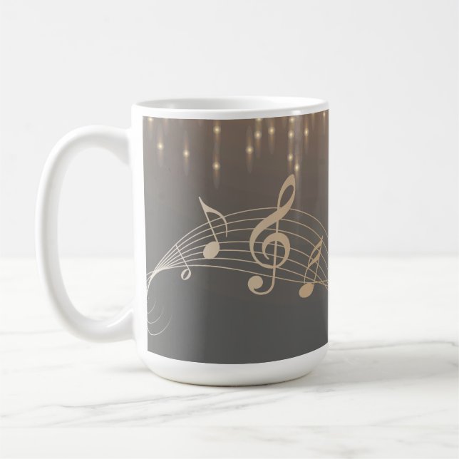 Mug Note musicale Luxe or mousseux confetti (Gauche)