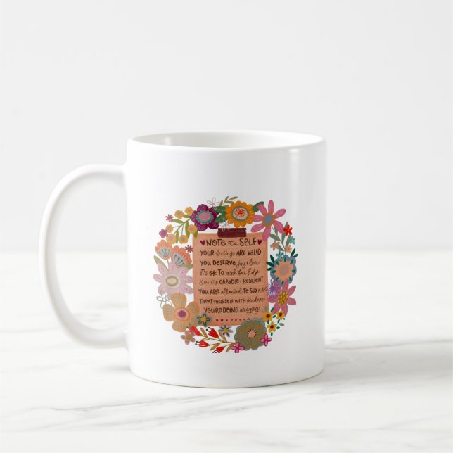 Mug Note pour les Affirmations autoflorales (Gauche)