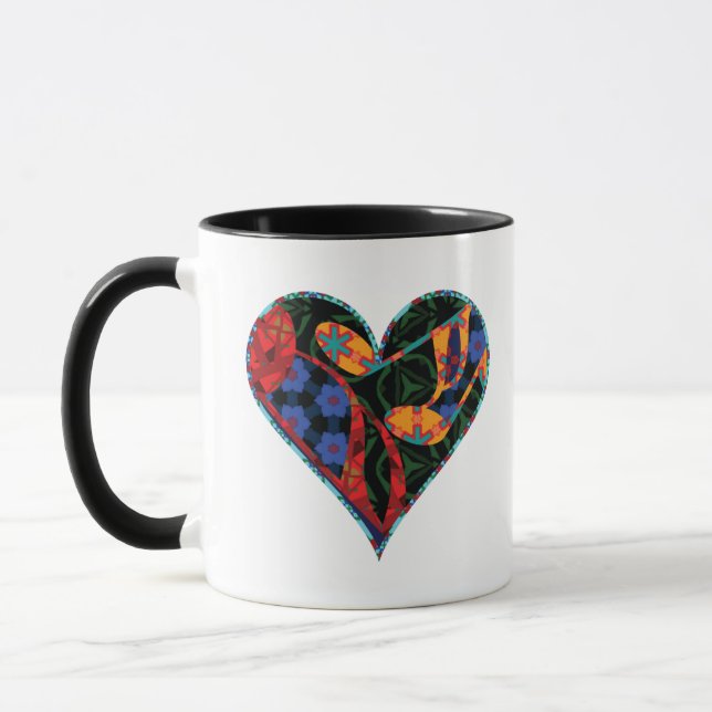 Mug Notes de musique Coeur à motifs (Gauche)
