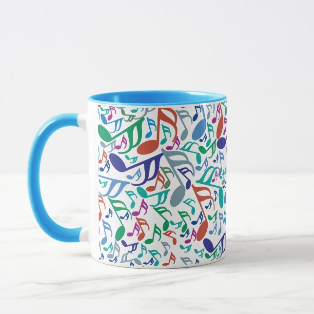 Mug Notes de musique colorée (Gauche)