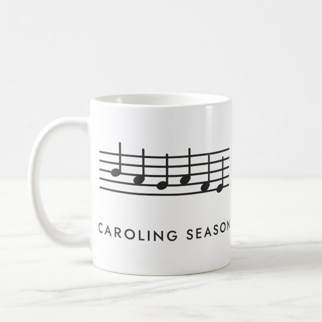 Mug Notes de musique de Noël de la saison de chants (Gauche)