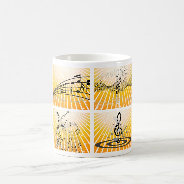 Mug Notes de musique éclatent abstrait (Créateur téléchargé)