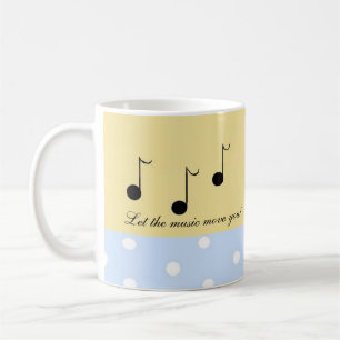 Mug Notes de Musique Noires avec Citations Musicales