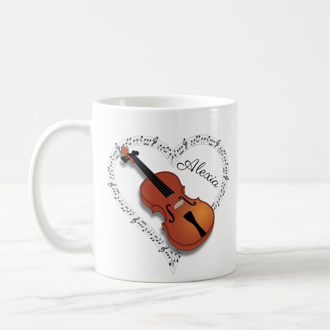 Mug Notes de musique pour violon (Gauche)