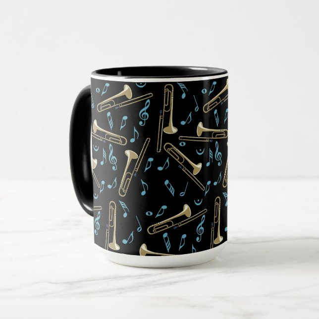 Mug Notes de musique Trombone (Devant gauche)