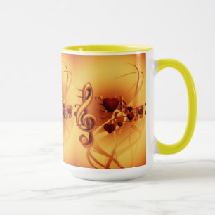 Mug Notes d'or Vintages élégantes