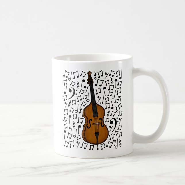 Mug Notes musicales à double basse, Baid Jazz Musicien (Droite)