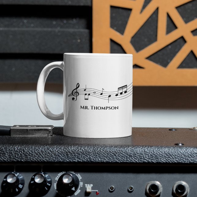 Mug Notes musicales Bande ou chorale Enseignant Musiqu (Créateur téléchargé)