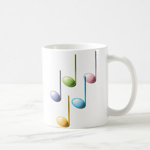 Mug Notes musicales colorées