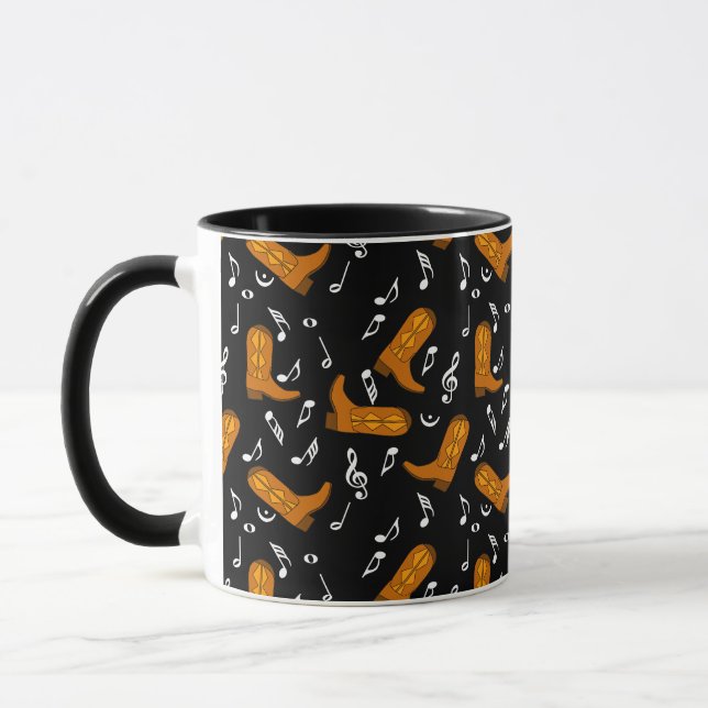 Mug Notes musicales des Boots de Cowboy (Gauche)