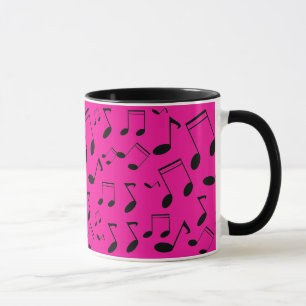 Mug Notes musicales noires