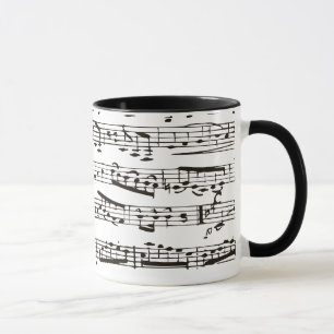 Mug Notes musicales noires et blanches