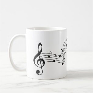 Mug Notes musicales Symbole de la chanson désignant l