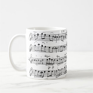 Mug Notes musicales Vintages manuscrites