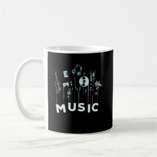 Mug Notes musicales Vinyl Guitar Music Lover