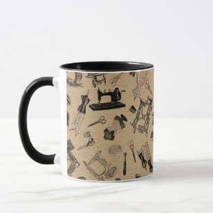 Mug Notions de tablette de la machine à coudre vintage