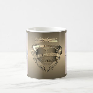 Mug "Notre 8ème anniversaire de Mariage en bronze"+Pho