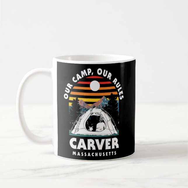 Mug Notre Camp Nos Règles Camping Massachusetts Ca (Gauche)