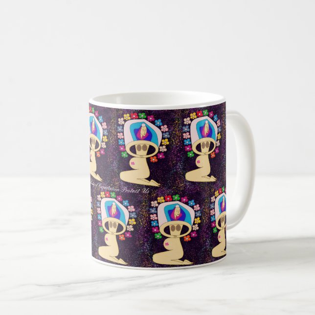 Mug notre dame d'attente nous protège (Devant droit)