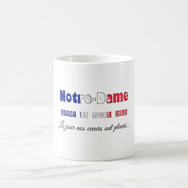 Mug Notre-Dame de Paris Lundi 15 Avril 2019 France (Centre)