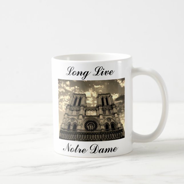Mug Notre Dame Paris France Cathédrale Vive (Droite)