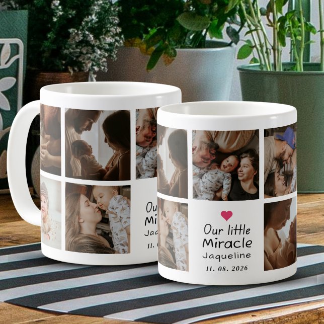 Mug Notre Petit Miracle Baby Photo Collage Nouveaux Pa (Créateur téléchargé)