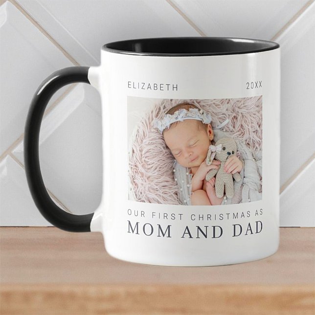 Mug Notre premier Noël en tant que maman et papa Chic  (Créateur téléchargé)