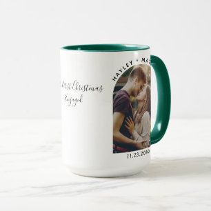 Mug Notre premier Noël engagé Photos personnalisées