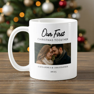 Mug Notre Premier Noël Ensemble Photo Minimaliste Mode