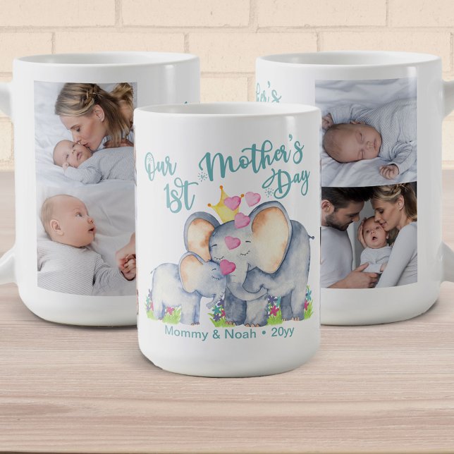 Mug Notre première journée des mères maman & bébé Elep (Créateur téléchargé)