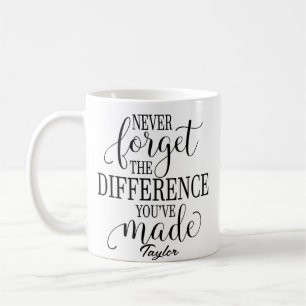 Mug N'oubliez jamais la différence : Citation motivati