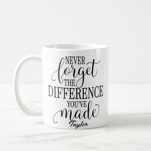 Mug N'oubliez jamais la différence : Citation motivati (Gauche)