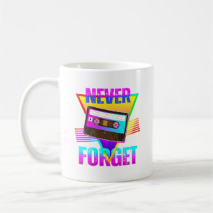 Mug N'oubliez jamais le magnétophone à cassette rétro
