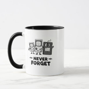 Mug N'oubliez jamais ruban Casse Vintage 90s esthétiqu