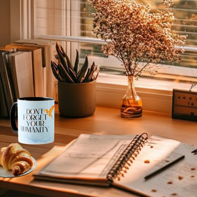 Mug "N'oubliez pas votre humanité - Elegant Gold Hummi (Créateur téléchargé)