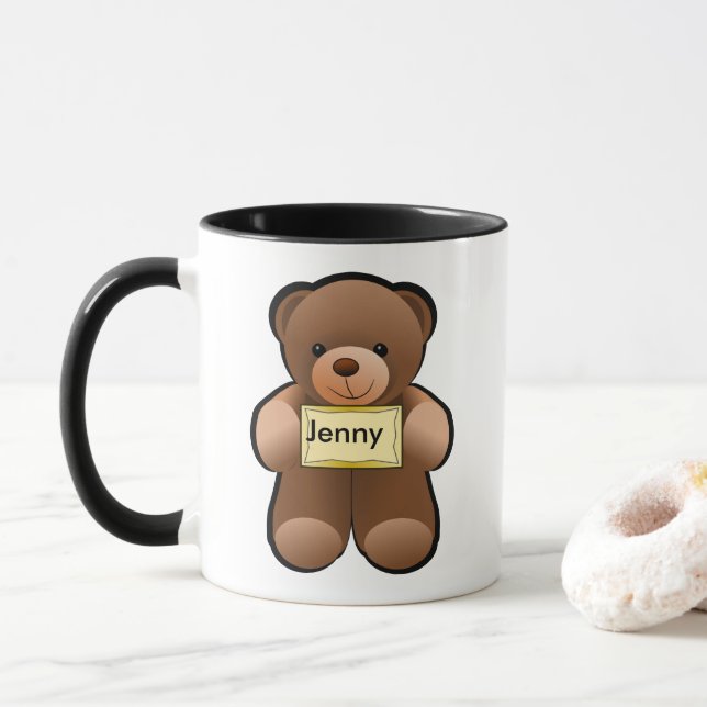 Mug Nounours avec nom (Avec donut)