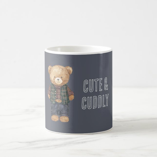 Mug Nounours en peluche en jeans bleus (Centre)