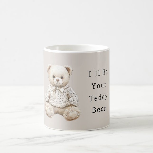 Mug Nounours en peluche Sweet Cream en pull (Centre)