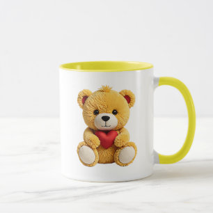 Mug Nounours en peluche, un vrai petit cœur.