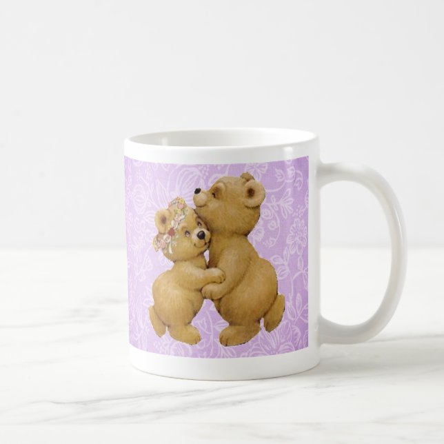 Mug Nounours mignon de danse de jour de mères (Droite)