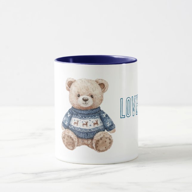 Mug Nounours Ourson Bleu Pull Amour (Centre)