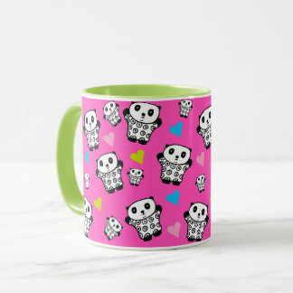 Mug Nounours Rose Mignon Kawaii Ours Panda Amour Coeur