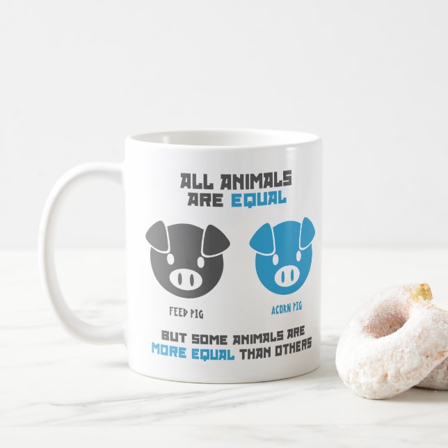 Mug Nourrir le cochon, gland  (Avec donut)