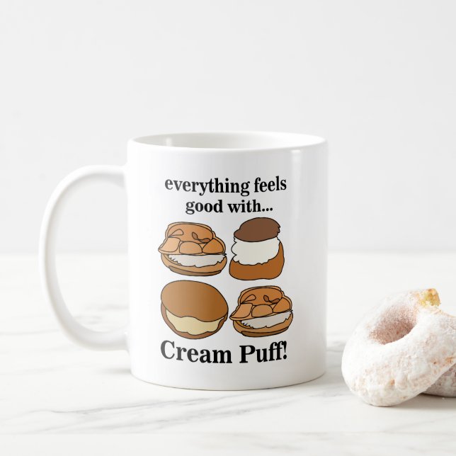 Mug Nourriture de dessert de chou à la crème  (Avec donut)