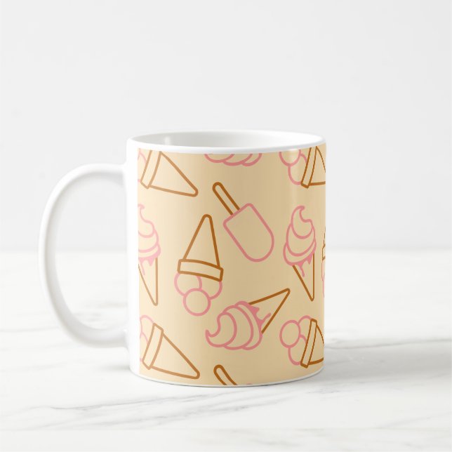 Mug Nourriture d'été mignonne avec contours de glace (Gauche)
