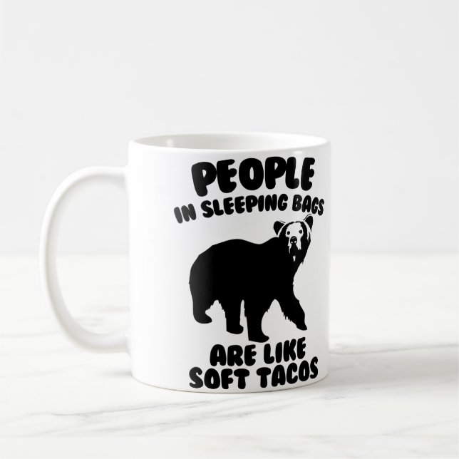 Mug Nourriture d'ours d'humour de camping (Gauche)