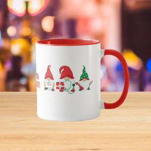 Mug Nourriture Gnome mignonne équipage Noël Red Party