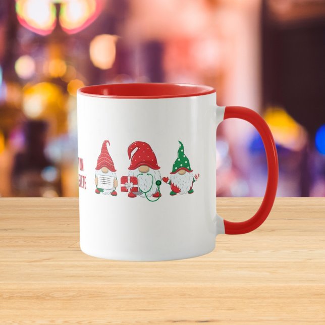 Mug Nourriture Gnome mignonne équipage Noël Red Party (Créateur téléchargé)